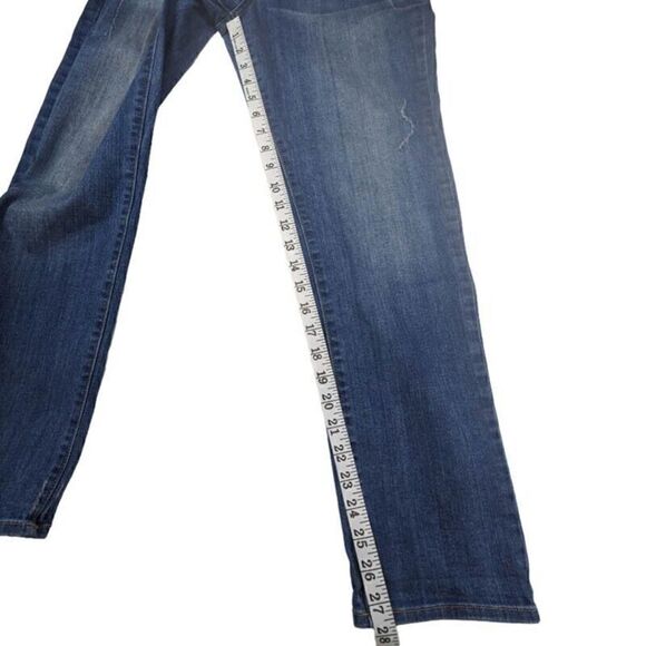 JB Just Black Jeans Womens 29 Light Wash Distressed Whiskered Straight Denim - Picture 12 of 15